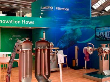 Individueller Messestand für lenzing auf der Achema
