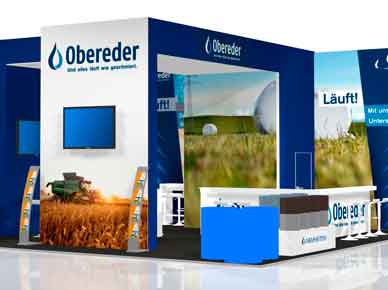 Individueller Messestand für Obereder in Oberösterreich